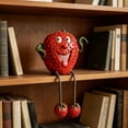 thumbnail image 5 of Cute Resin Fruit Figurines with Dangling Legs – Whimsical Apple, Banana & Strawberry Shelf Sitters for Home Office Desk Decor & Funny Gift, 5 of 7
