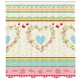 thumbnail image 3 of Ambesonne Shabby Flora Shower Curtain, Country Rose Hearts, 69"Wx70"L, Multicolor, 3 of 3