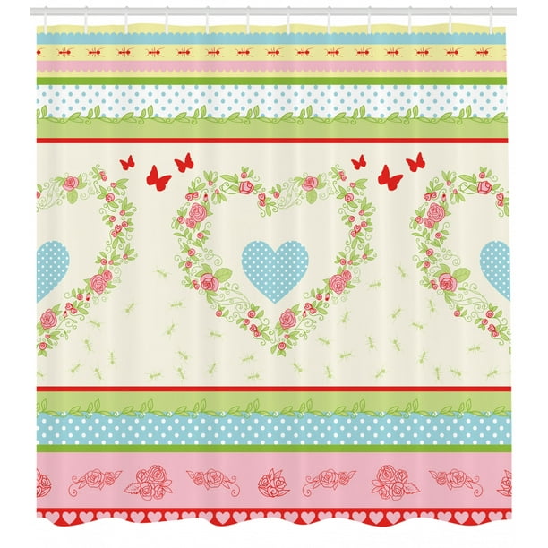 Shabby Chic Shower Curtain Country Style Roses And Borders Shabby Chic Shower Curtain Country