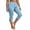Sky Blue, variant on BUIGTTKLOP Plus Size Capri Pants for Women Elastic Waisted Stretcht Pull on Cropped Pants Side Split Soft Comfy Yoga Capris