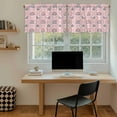thumbnail image 5 of Vintage Flower Pattern Tier Curtains 36 Inch Length, Spring Floral Leaves Plants Pink Cafe Short Curtains for Bathroom Over Sink, Small Kitchen Curtain Light Filtering Drapes 2 Panels 27.5"Wx36"L, 5 of 8