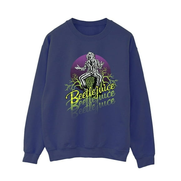 Beetlejuice Womens Purple Circle Sweatshirt