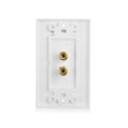 thumbnail image 4 of 2 Posts Speaker Wall Plate Home Theater Wall Plate Audio Panel for 1 Speakers, 4 of 7