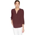 thumbnail image 1 of NYDJ Blusa con botones para mujer, Púrpura, Mediana NYDJ Abotonar, 1 of 1