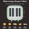 thumbnail image 6 of LONGDEEM 4 Slice Toaster, 6 Browning Options, Wide Slots, High Lift Lever, Dual Controls, Green, 6 of 7