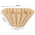 thumbnail image 4 of EUSOAR 1-4 Cup Disposable Coffee Filters, 100 count Filter Replacement, Natural Brown Unbleached, fit small Basket Style Single Serve Makers, for Home Office Use Pour Over and Drip Maker, 4 of 4