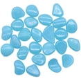 Solar Glow Rocks,Willstar 100PCS Glowing Pebbles Stones,Glow in the ...