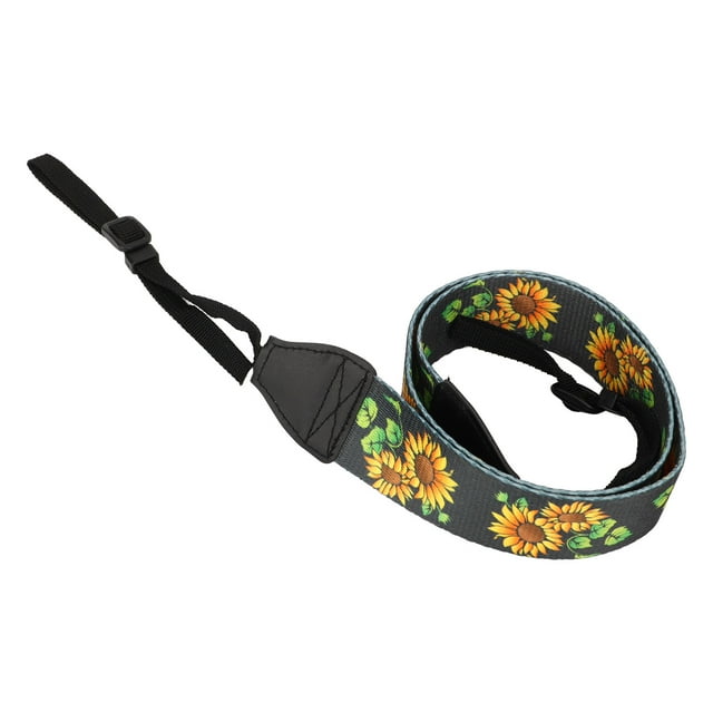 Vintage Camera Shoulder Neck Strap, Ethnic Style Comfortable Wearing Sunflower Pattern Camera Shoulder Neck Strap Adjustable Length For Photography For Camera