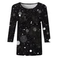 thumbnail image 4 of Fvwitlyh T-Shirt Femme Décontracté Impression Lettre Manches Courtes Col Rond T-Shirt Ample Blouse Hauts N,S, 4 of 5