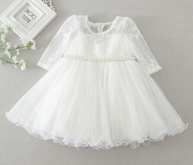 Baby Girls Long Sleeve Baptism Dress ...