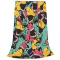 thumbnail image 2 of Fotbe Angry Shark Pattern Manta de Franela Acolchonada con Estampado, Súper Suave y Esponjosa, Extra Grande para Sofá, Cama, Uso Todo el Año-40"x30", 2 of 7