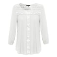 thumbnail image 1 of FashionOutfit Women's 3/4 Sleeve Lace Top, 1 of 3