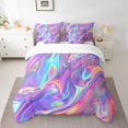 thumbnail image 2 of Erosebridal Metal Texture Bedding Sets King Size, Dreamy Liquid Comforter Sets with Sheets, Abstract Marble Bed Set, Ultra Soft Room Decorative, 7-Piece, 2 of 6