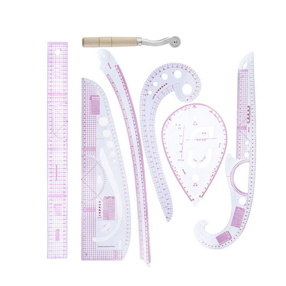 Supvox Tailor Measuring Rulers Set with High Precision for Clothing Design, Pattern Drawing, and Fabric Cutting Tools