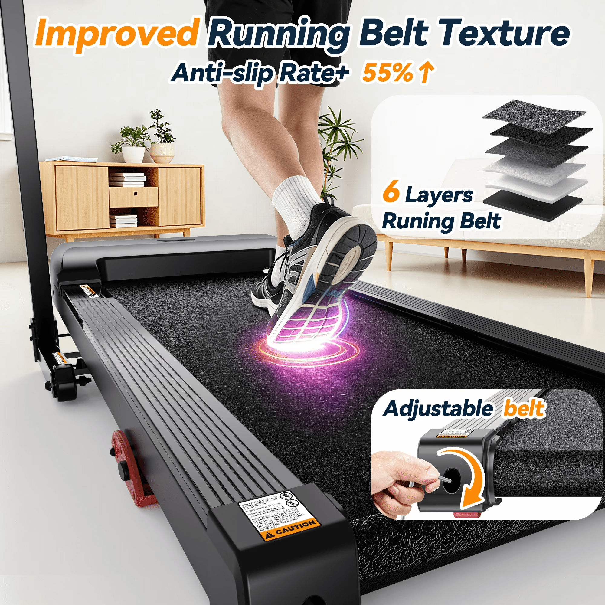 Incline Treadmill with Handle Bar,3.5HP Portable Treadmill for Home,Walking Pad with APP Control and LED Display, 300 lbs Weight Capacity