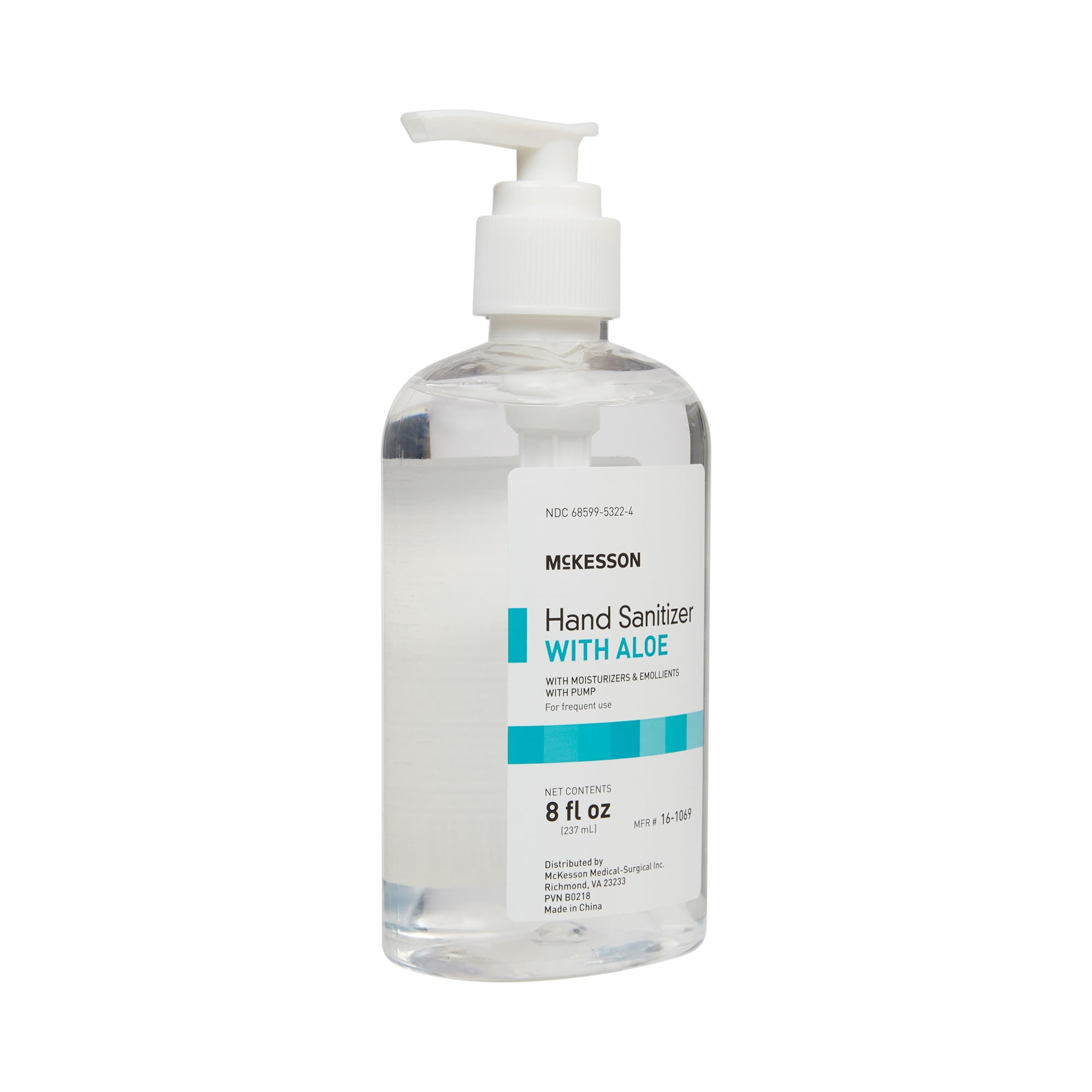 McKesson Hand Sanitizer with Aloe - Fresh Scent, Pump Bottle, 8 oz, 1 Count, 24 Packs, 24 Total
