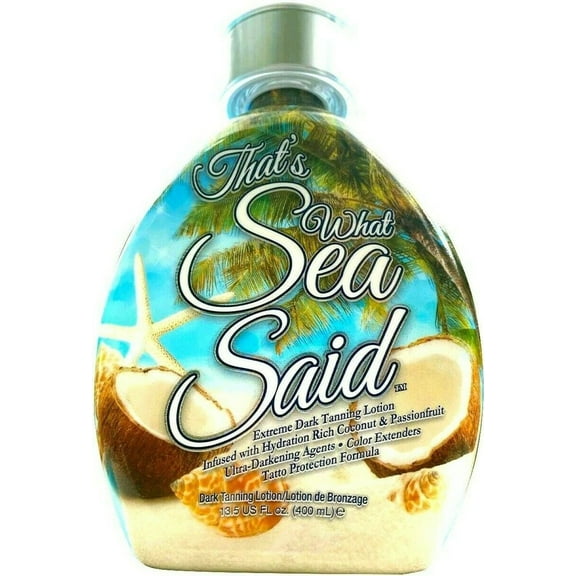 That's What Sea Said Coconut Tanning Bed Lotion Accelerator Indoor & Outdoor NEW