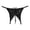 Black, variant on Women's Panties Pure Color Lace Crotchless Panties with Transparent Beads and Gentle Massage Function for Women Blue M