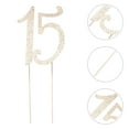 thumbnail image 7 of NIAIZEK 15th Birthday or Anniversary Cake Topper Crystal Rhinestones for Party Supplies (Gold 8.46X3.35X0.08in), 7 of 7