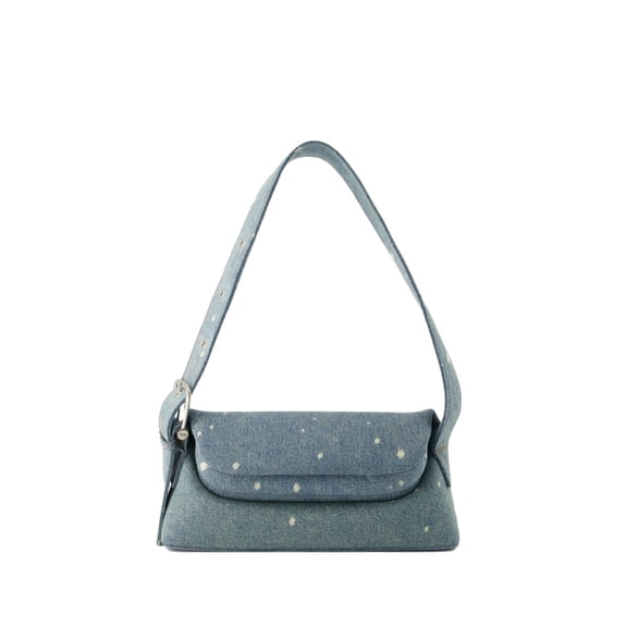 Osoi Women's Folder Brot Shoulder Bag - Cotton - Blue Blue