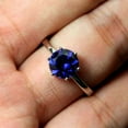thumbnail image 5 of HeartsAndYou 2ct Natural Blue Sapphire Engagement Ring 6 Prong Solitaire 14k SOLID White Gold, 5 of 8