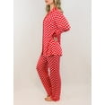 thumbnail image 2 of Biezeib Women 2 Piece Pajama Set Fashion Long Sleeve Button Shirt and Elastic Pants for Loungewear Soft Sleepwear for Nightwear, 2 of 6