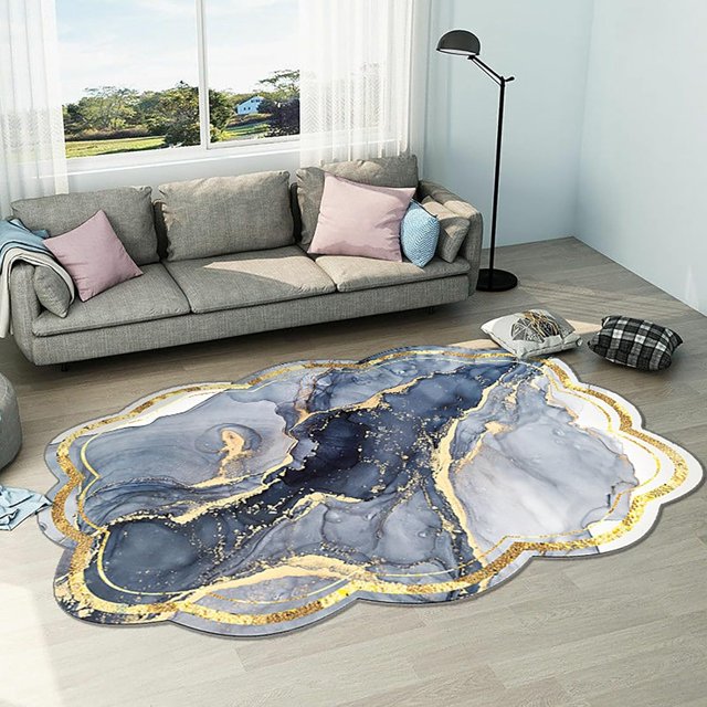 Area Rugs for Living Room Bedroom Washable Rug Modern Geometric Soft Bedside Rug Indoor Carpet