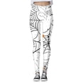 thumbnail image 4 of MKLEKYY Leggings de mujer de vestir para mujer, pantalones de yoga ajustados a la moda informales con cintura alta y estampados, 4 of 4