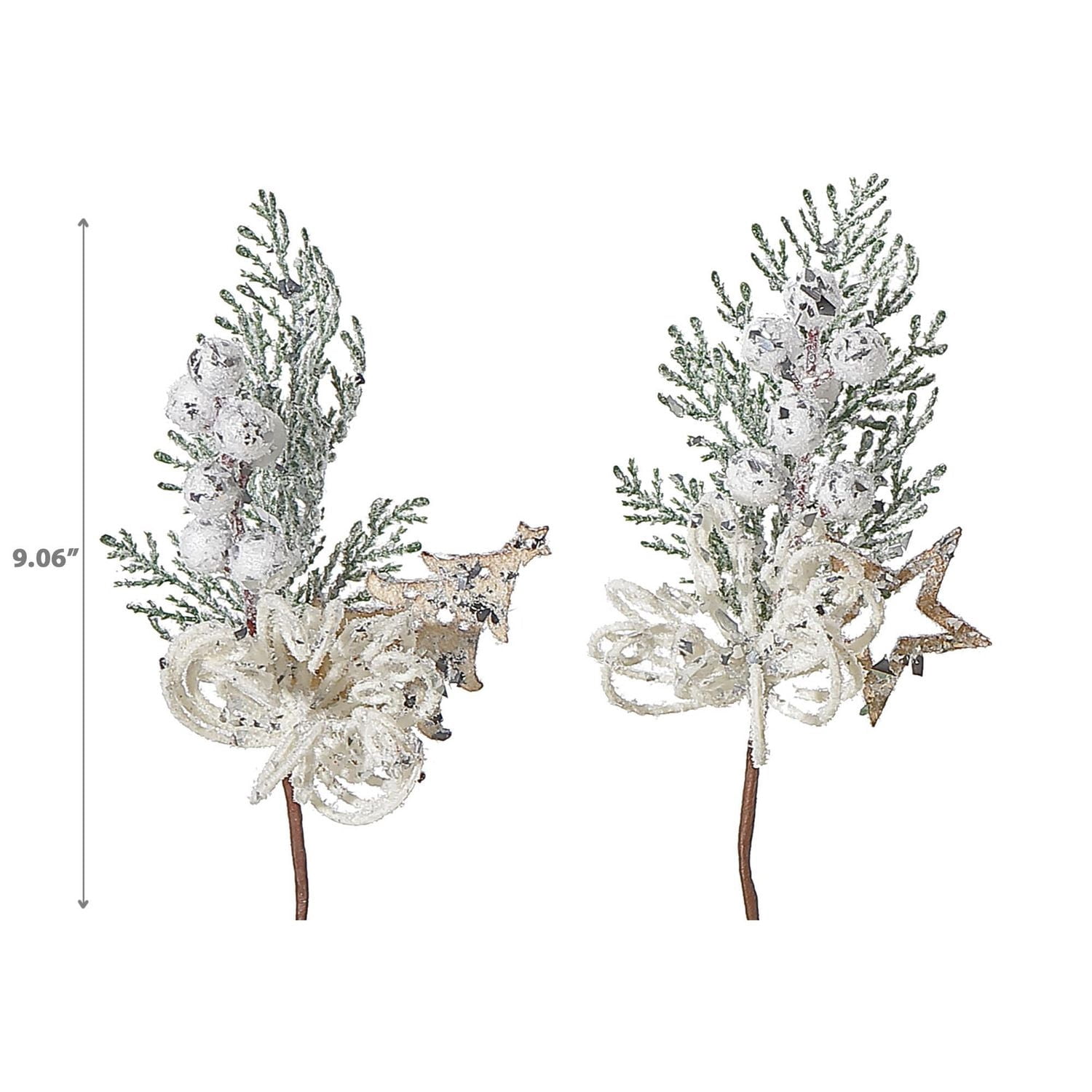 Pic À Baies Et Feuilles Scintillantes - Lot De 12