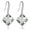 White, variant on Rhodium Plated Square Zircon White Earrings Cushion Cut Cubic Zirconia Dangle Drop Earrings for Women WE030 (White)