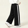 thumbnail image 6 of Asgosdo Sweatpants for Teen Girls High Waisted Wide Leg Color Block Trackpants Casual Baggy Fall Pants with Pockets Size 5-15Y, 6 of 7