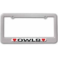 thumbnail image 1 of Owls Love with Hearts License Plate Tag Frame, Multiple Colors, 1 of 1