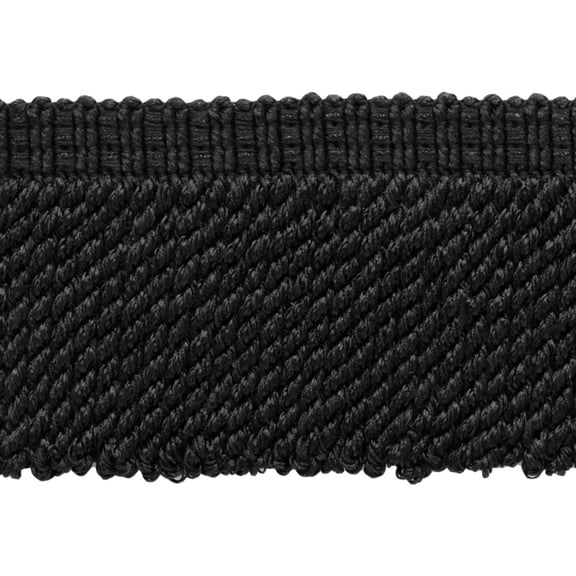 3" (7.5cm) Veranda Collection Fancy Knitted Bullion Fringe Trim # BFV3,, Charcoal Black #VNT30 (Jet Black) Sold By The Yard (36"/3 ft/0.9m)