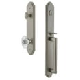 thumbnail image 4 of Grandeur 848487 Arc Solid Brass Rose Dummy Full Plate "D" Grip Handleset - Bronze, 4 of 5