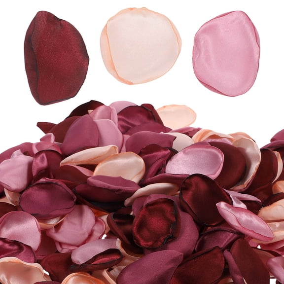 GOOHOCHY Assorted Color Artificial Rose Petals 4.5x1.8in 200Pcs for