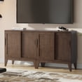 thumbnail image 5 of Simpli Home Harper Solid Wood 30 inch Storage Cabinet in Walnut Brown (Set of 2), 5 of 14