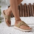 thumbnail image 3 of IUJSOY Flip Flops for Women Arch Support Thick Athletic Cushion Walking Sandals Rhinestone Slides, 3 of 8