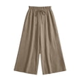 thumbnail image 4 of Iyufng Plus Size Women's Wide Leg Casual Pants Tie Waist Loose Fit Pants, 4 of 6
