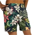 thumbnail image 4 of JUUYY Men's Fashion 3D Hawaiian Print Shorts Drawstring Elastic Waist Pockets Short Pants Summer Casual Loose Comfortable Holiday Beach Plus Size Shorts Multicolor XXL, 4 of 5