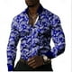 thumbnail image 5 of Camisa de discoteca de moda para hombre, camisa casual con estampado floral retro en 14 colores, camisa de manga larga con solapa y botones, camisa para hombre S-5XL, 5 of 5