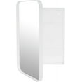thumbnail image 6 of 16x24 Inch Rectangle Recessed White Metal Framed Medicine Cabinet Bathroom Wall Cabinet with Vanity Mirror and Adjustable Shelves,Wall Mirror with Storage for Bathroom, 6 of 7