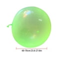 thumbnail image 2 of Bubble Ball TPR Inflatable Round Ball Children Toy Wobble Transparent Bubble Ball, L, Green, 2 of 6