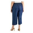 thumbnail image 2 of CALVIN KLEIN Womens Navy Pocketed Cropped Pull On Wide Leg Pants Plus 2X, 2 of 5
