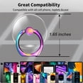 thumbnail image 4 of Queilt （1PCS Colorful Ring)Transparent Clear Phone Ring Grips Holder Kickstand, Finger Ring Stand for Cell Phone Tablet Case Accessories Round, 4 of 4