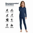 thumbnail image 4 of Kids 100% Merino Wool Base Layer Set Unisex Thermal Underwear Sets for Girls and Boys, 4 of 6