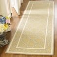 thumbnail image 3 of SAFAVIEH Chelsea Alecia Geometric Borders Wool Area Rug, Yellow/Grey, 2'9" x 4'9", 3 of 10