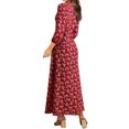 thumbnail image 7 of Women V Neck Floral Printed Button Maxi Dress, 7 of 7
