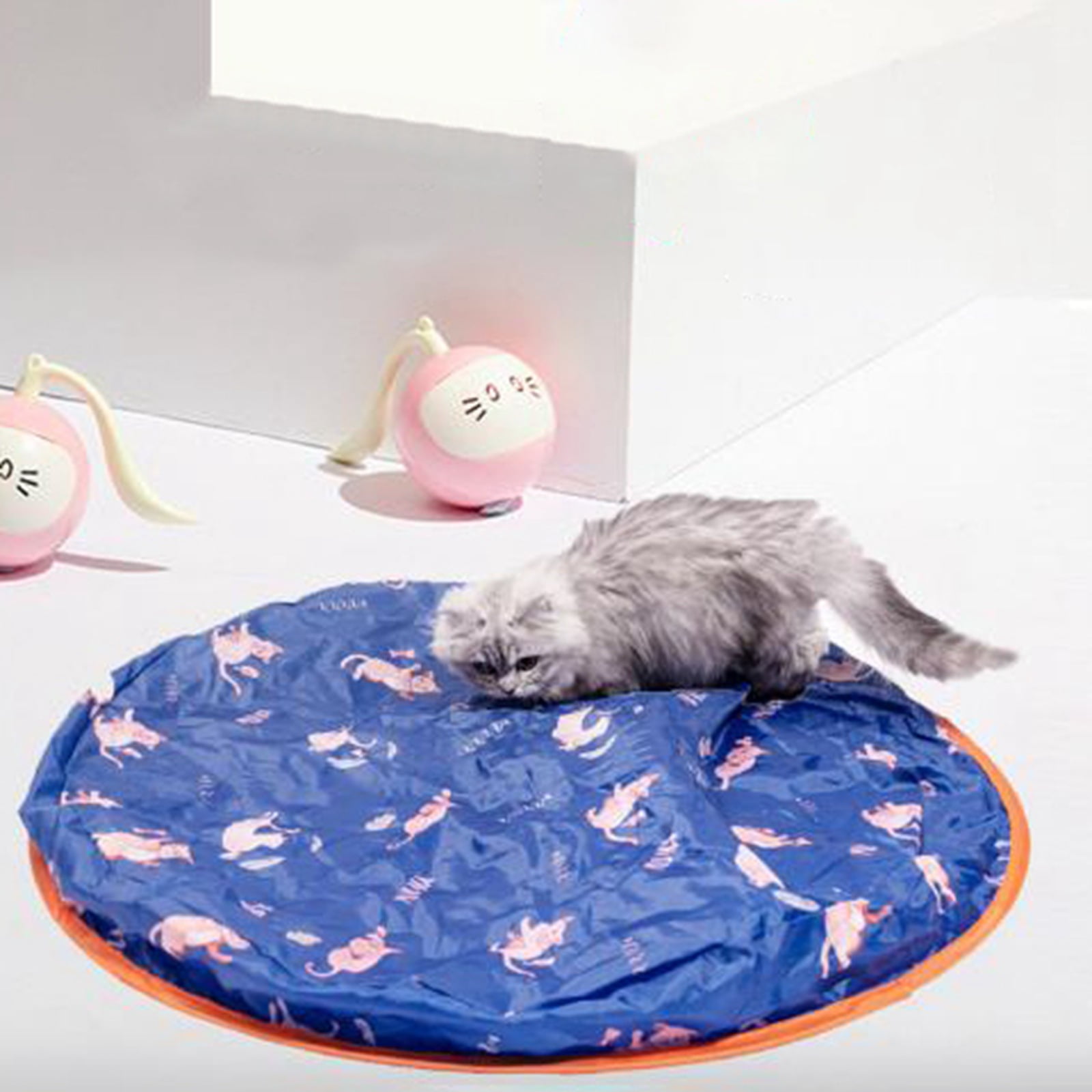 Simulated Interactive Hunting Cat Toy - Electronic Automatic Cat Toy,Simulated Cat Hunting Toy Cat Ball Toy - Smart Obstacle Avoidance and Quiet Rolling