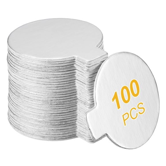 Uxcell 100 Pcs Round Cake Board with Tab, 1.57 Inch Round Cupcake Base Small Cake Plates for Dessert Cupcake Display Parties Weddings Birthdays, Silver Tone