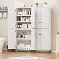 thumbnail image 4 of Danolapsi Kitchen Pantry Cabinet,71" Tall Kitchen Pantry Storage Cabinet with 4 Doors,5 Tier Bathroom Cabinet with Adjustable Shelves,Kitchen Pantry Hutch with Storage for Kitchen,Dining Room, 4 of 9